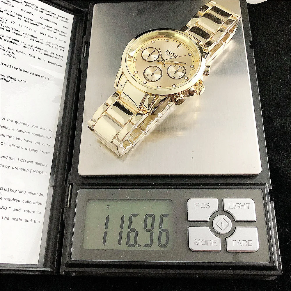 2023 Fashion explosion hot selling creative men's watch men's watch three eyes six needles decorative alloy bracelet watch quart