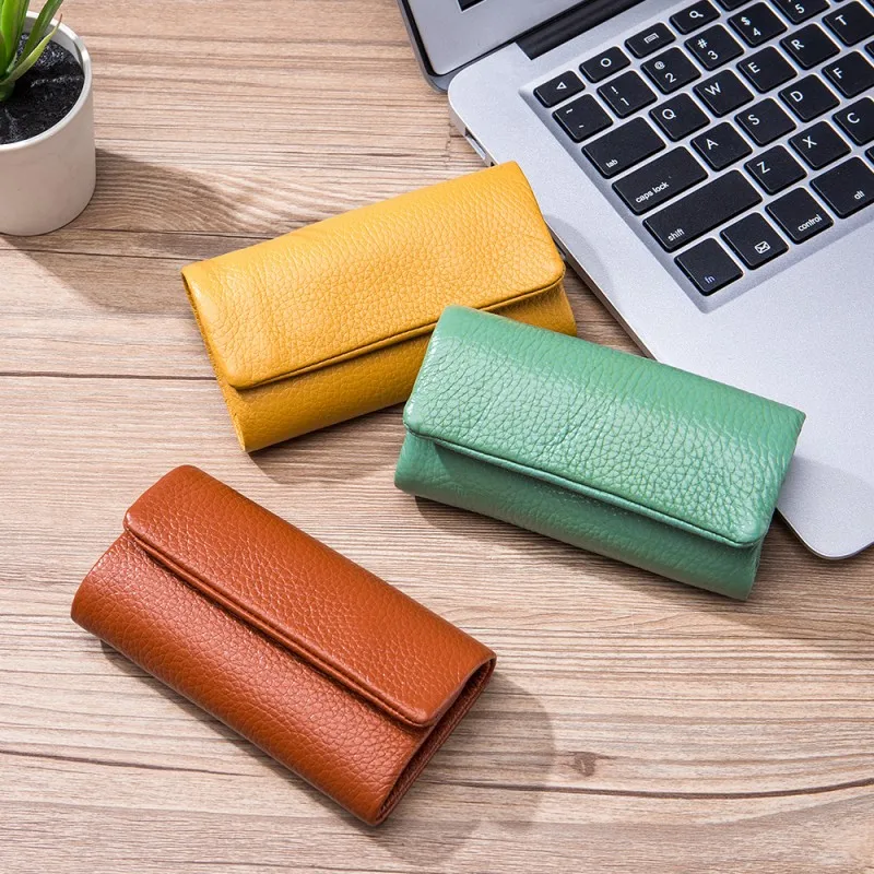 

Cowhide Multi-Function Key Bag Zero Wallet Lovers' Fashionable And Simple Door Key Bag