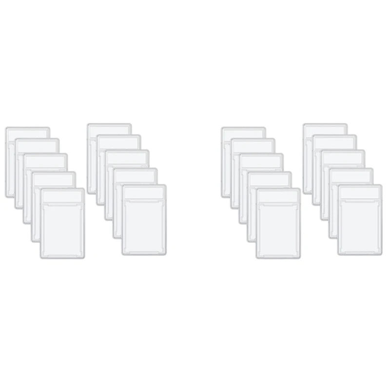 

Top!-20 Pcs Trading Cards Protector Case Acrylic Clear Graded Card Holders With Label Position Hard Card Sleeves