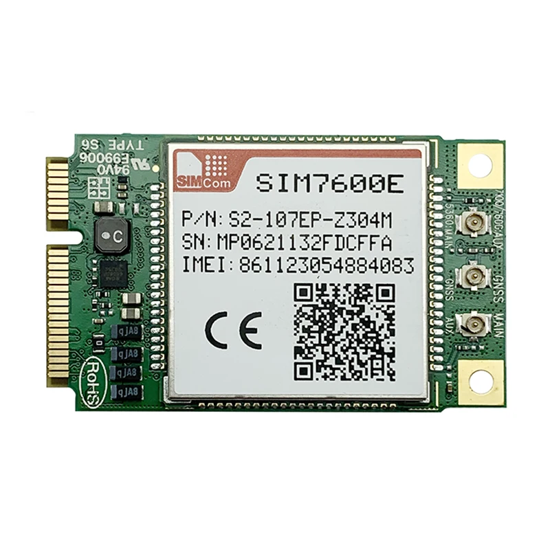 

SIMCOM SIM7600E LTE Cat1 MINI PCIE multi-band LTE-FDD/LTE-TDD/HSPA+/UMTS/EDGE/GPRS/GSM module B1/B3/B5/B7/B8/B20/B38/B40/B41