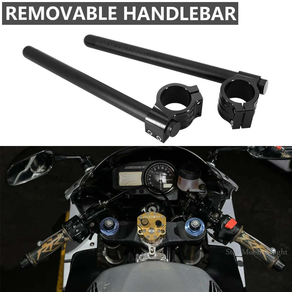 

Clip on Ons Fork Riser Handlebar For Honda CBR1000RR CBR954RR RVT1000R RC51 CBR650R CBR600RR CBR500R CBR300R CBR250R CBR125R