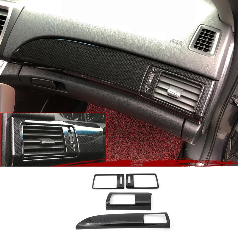 

Для Honda Accord 13-2017 4x углеродное волокно, цветная Передняя панель приборной панели, рамка для выхода воздуха, декоративная крышка, отделка