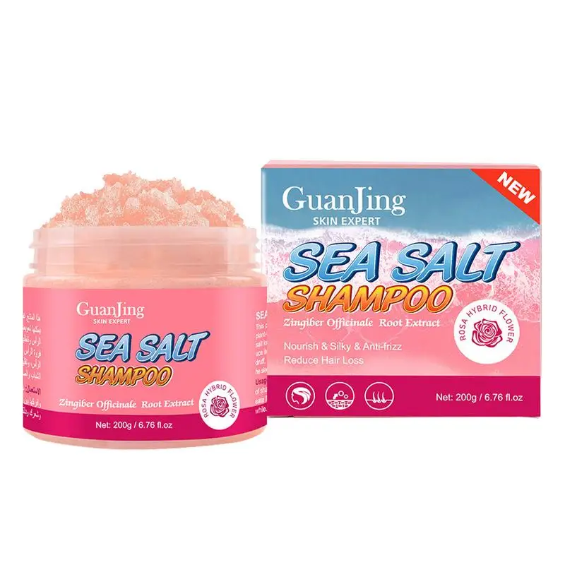 

Sea Salt Hair Shampoo Anti-Frizz Itch Dry Oily Hair Shampoo Exfoliate Scalp Scrub Hair Care For Men Women Damaged And Oily Hair