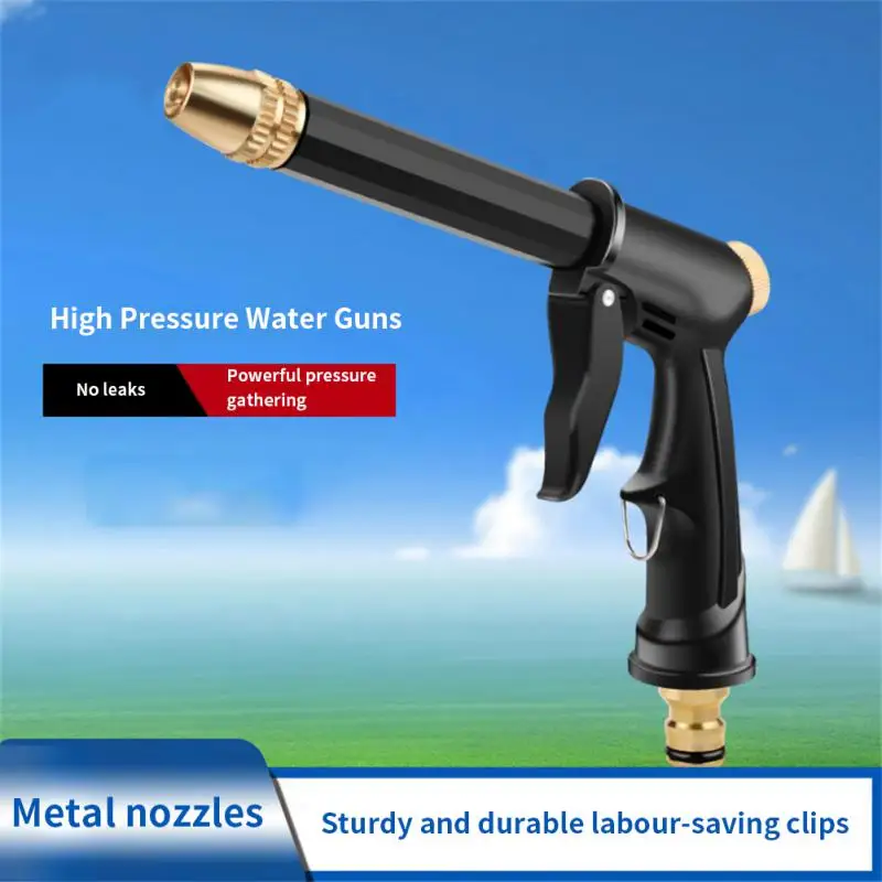 

1PC High Pressure Water Gun For Car Washing Garden Watering Hose Nozzle Sprinkler Foam Jug Water Faucet Joint Quick Connector