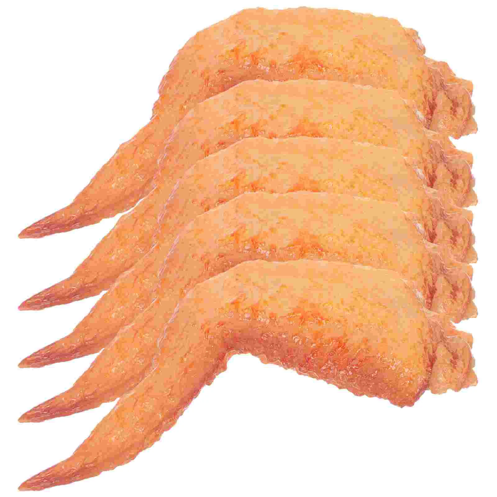 

5 Pcs Fake Model Artificial Simulated Fake Model Chicken Wing Model Play Realistic Fake Chicken Wing