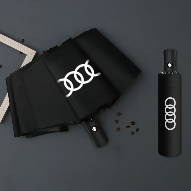 Car Automatic Folding Umbrella For Audi A4 B5 B6 B7 8P 8V 8L A5 C7 4F A8 Q2 Q7 RS3 RS4 RS5 RS6 TT 4L R8 Styling Accessories