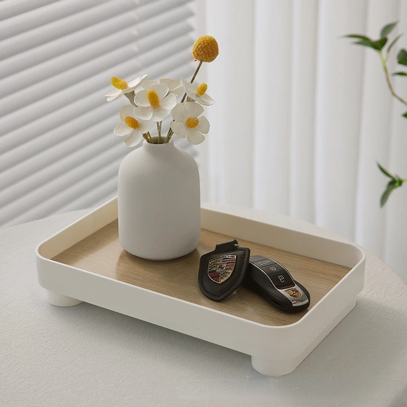 Wooden Serving Tray Tea Cup Saucer Trays Fruit Plate Storage Pallet Plate Decoration Japanese Food Rectangular Plate