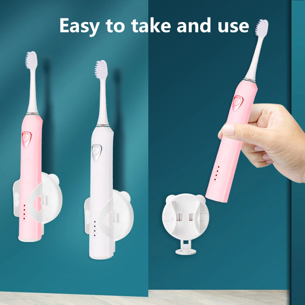 

Electronic Toothbrush Holder Wall Mounted for Shower Space-Saving Adhesive Toothbrush Holders Portable Stand for Bathroom Wall