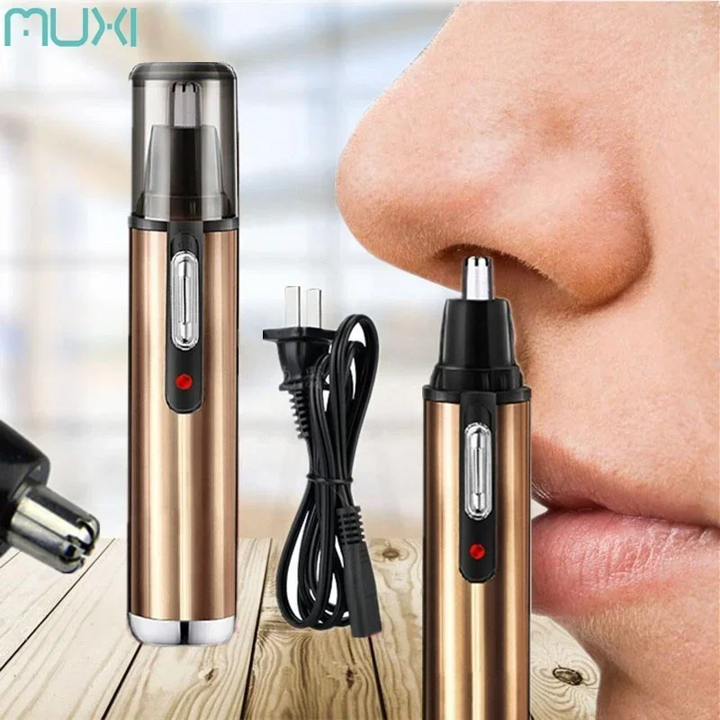 

USB Electric Hair Trimmers Ear Nose Shaver Rechargeable Nose Ear Hair Trimmer Removal Beard Shaver Razor with Washable Blade Men