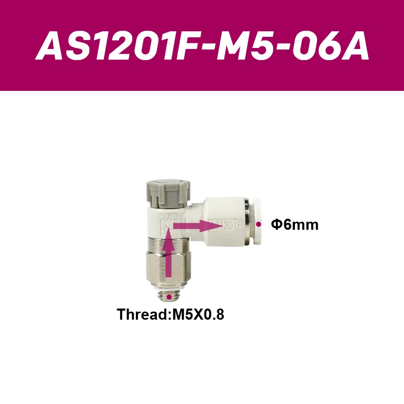 Пневматический контроллер скорости GATELN AS Series 10 шт.