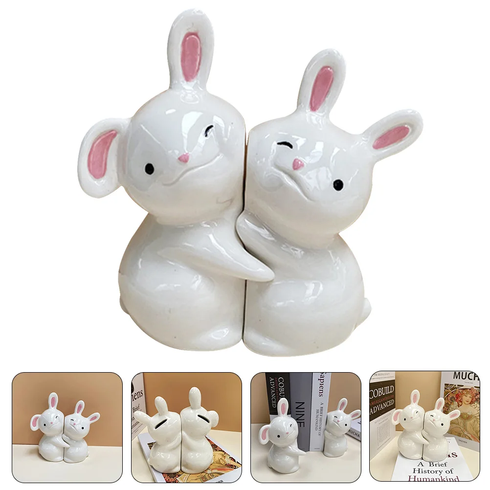 

Bunny Decor Bookends Decorative Bunny Statue Bunny Book Holders Desktop Decor Kids Room Book Ends Animal Ceramic Rabbit Bookends