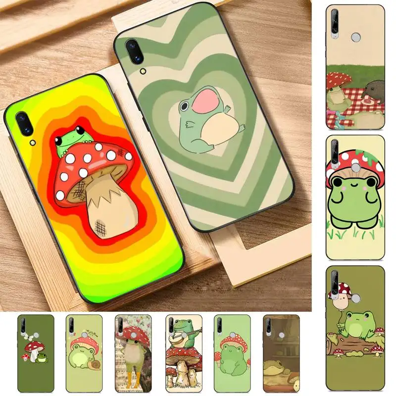 

Cottagecore Frog Mushroom Phone Case for Huawei Y 6 9 7 5 8s prime 2019 2018 enjoy 7 plus