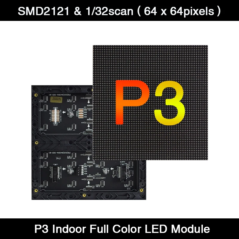 AiminRui P3 Крытый 1/32 сканирование 192*192 мм 64*64 пикселей 3 в 1 RGB SMD Полноцветный фотографический модуль панели дисплея