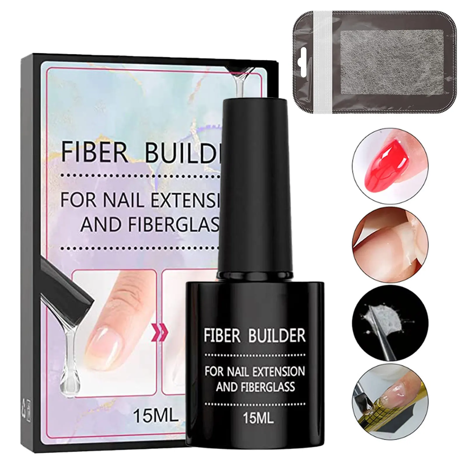 

Nail Extension Fiberglass Kit Nail Care Fiberglass Silk Anti-cracking DIY Manicure Salon Tool Nail Gel Set For Girls And Women