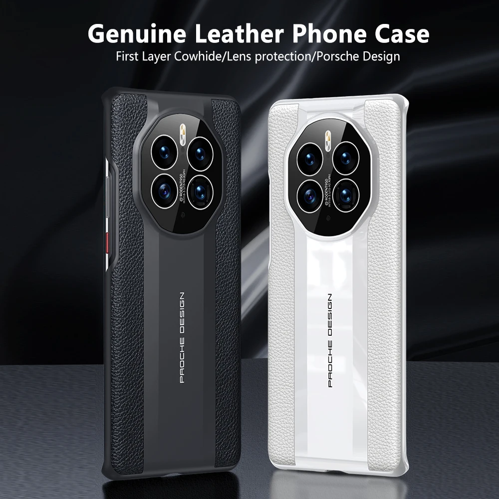 Mate 50E Genuine Leather Phone Case for Huawei Mate 50 Pro Luxury 100% Natural leather Protection Cover For Mate50 Capa