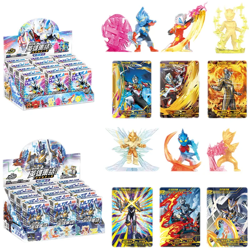 Миниатюрная резиновая кукла KAYOU Ultraman коллекционная карточка редких персонажей