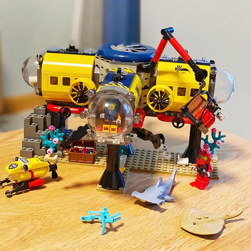 

527pcs Ocean Exploration Base Building Blocks Sets Fit 60265 Bricks Model Toys for Children