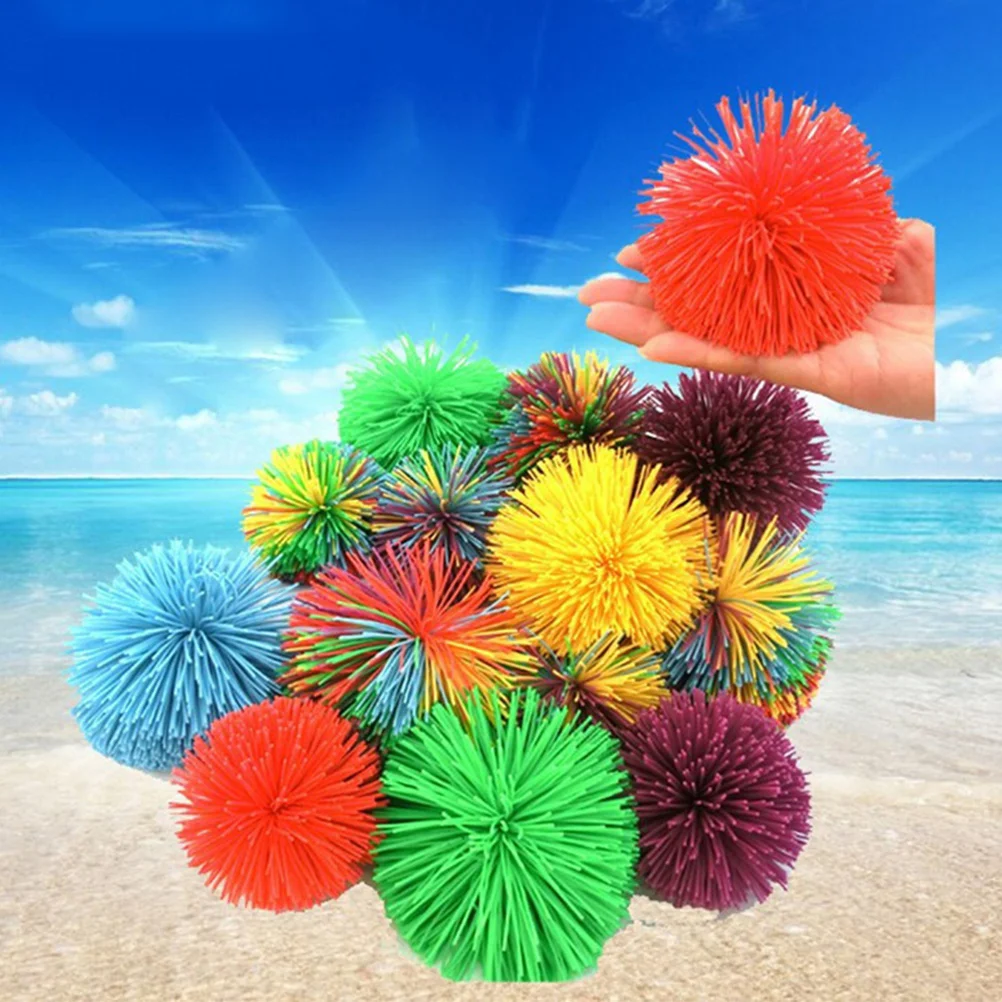 

Koosh Sensory Bouncybulk Bouncing Fluffy Fidgets Kids Colorful Stringy Rainbow