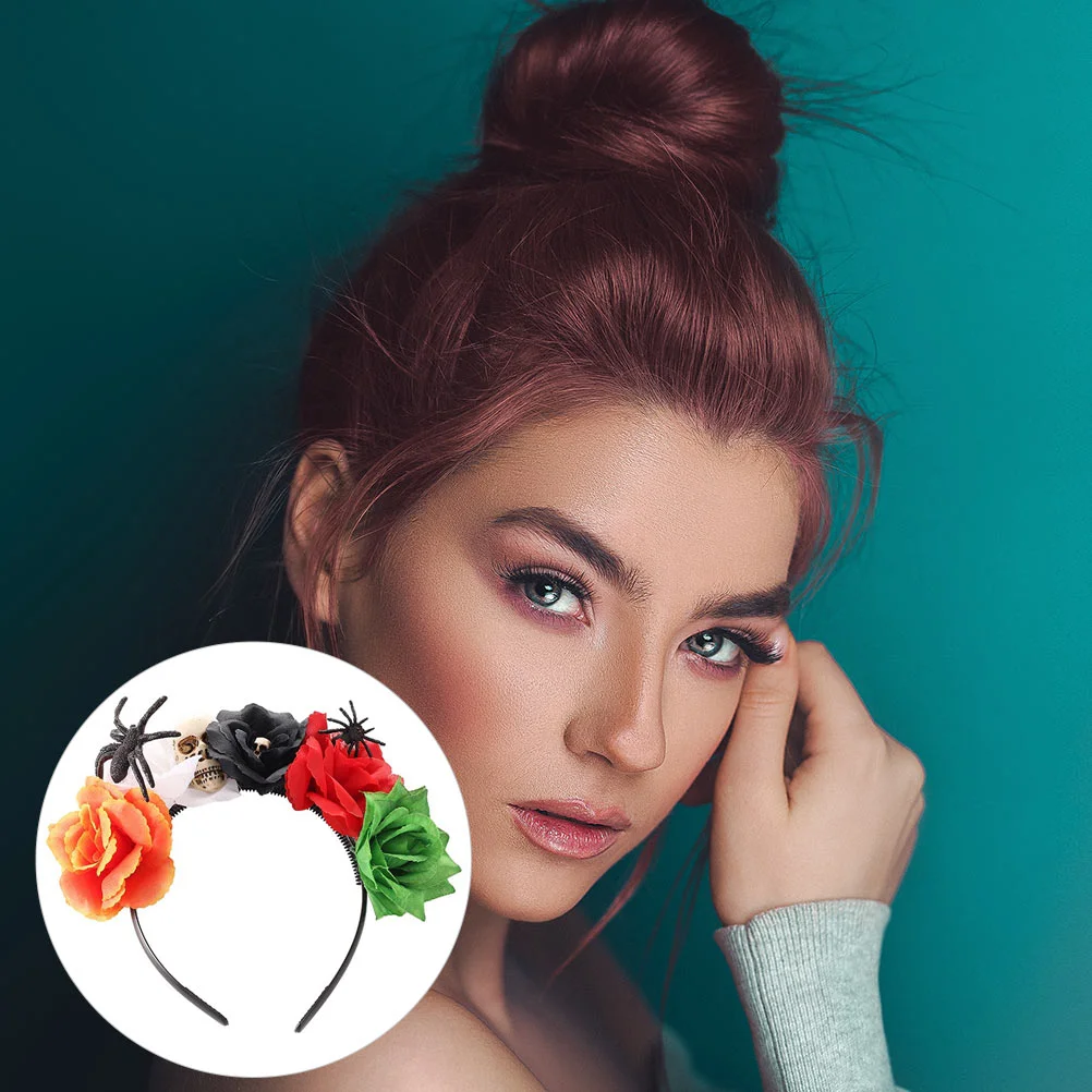 

Floralflower Roseheadband Dead Day Hair Batthe Band Headbands Cosplay Mexican Bands Costumeparty Decoration Banner Flag Garland