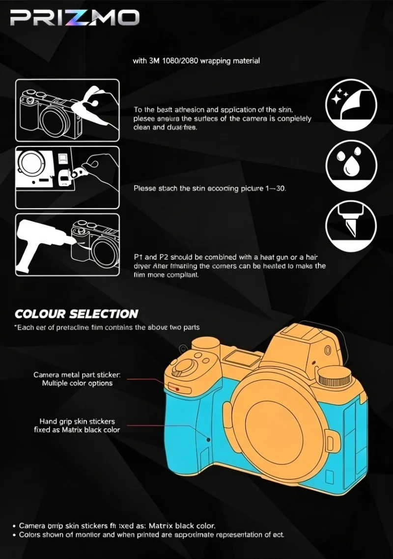 Наклейка PrizMo Skin для камеры Fujifilm X-M5, защитная пленка-обертка для камеры Fuji XM5, защитная пленка-наклейка XM 5 (art.: 3920dc3057d0a) - 3920dc3057d0a