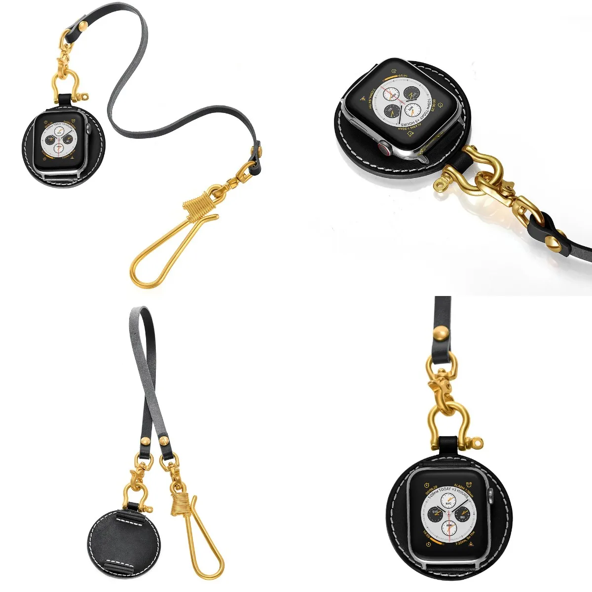 Latest Leather Strap for Apple Watch Band 7 6 5 SE 4 3 Generation Retro Chic Pocket for Series Iwatch 45mm 44mm 42mm 41mm 40mm