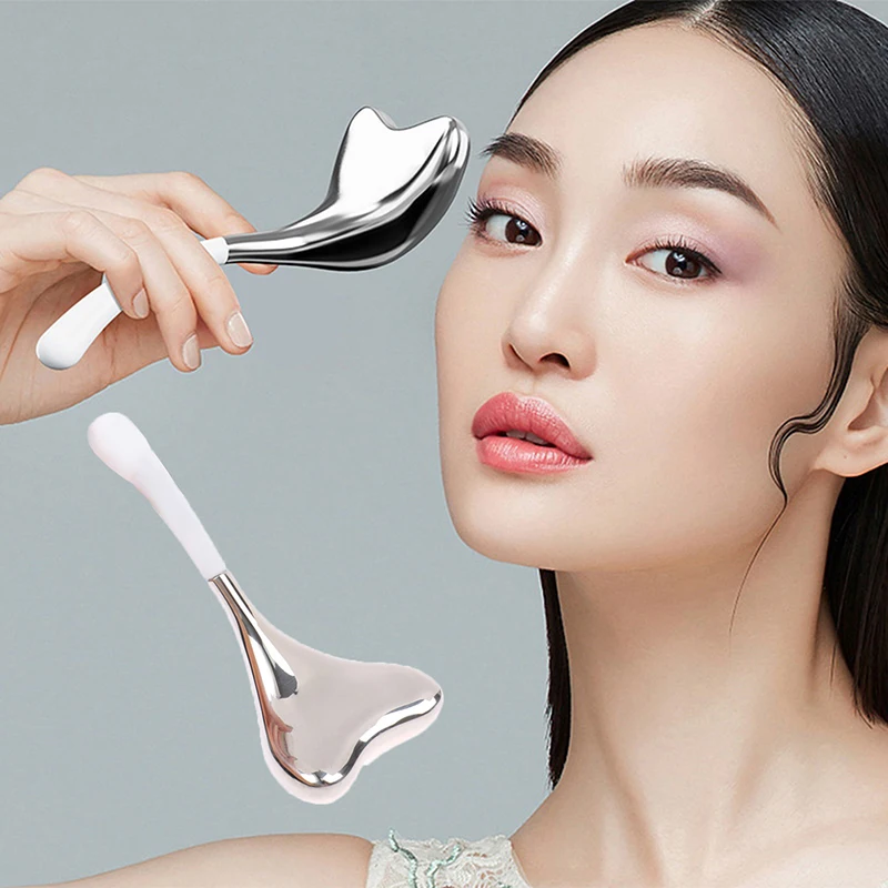 

2pcs Ice Globes Facial Skin Care Freeze Tools Stainless Steel Face Beauty Cryo Roller Cooling Massage Spa Ball Cryo Sticks