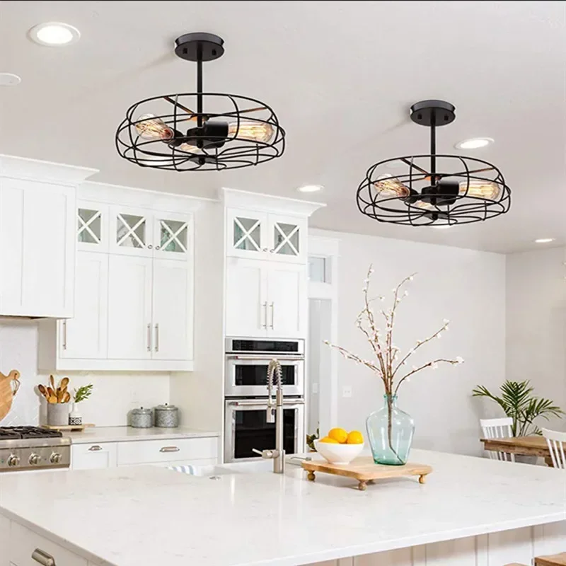 Ностальгический американский вентилятор лампа Эдисона балкон винтажный