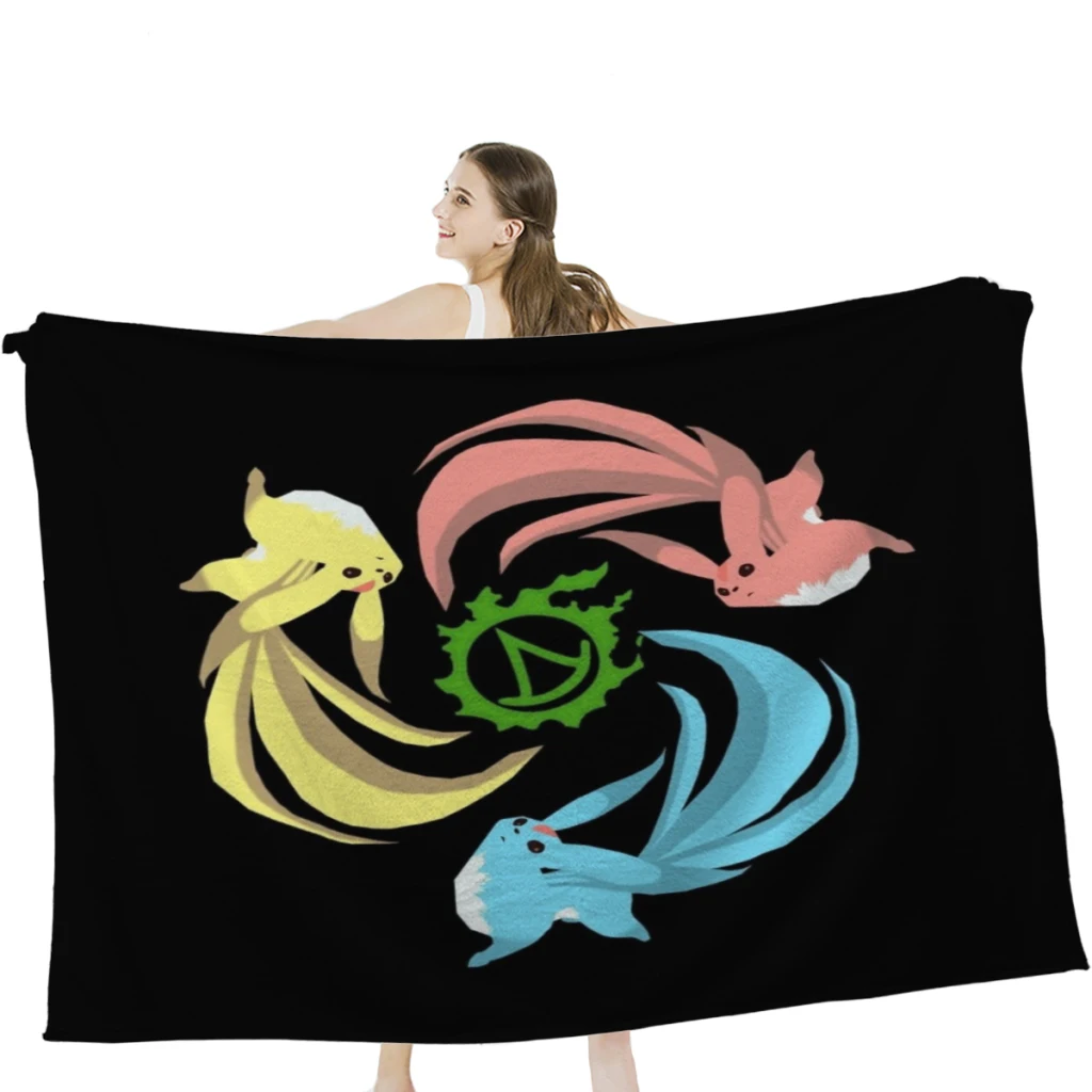 

FFXIV Summoner - Carbuncles Throw Blanket Airplane Travel Decoration Soft Warm Bedspread