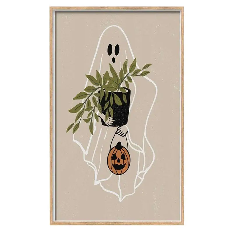 

Halloween Pumpkin Wall Art Halloween Pumpkin Ghost Paintings Wall Art Halloween Ghost Pumpkin Artwork Canvas Picture For Home