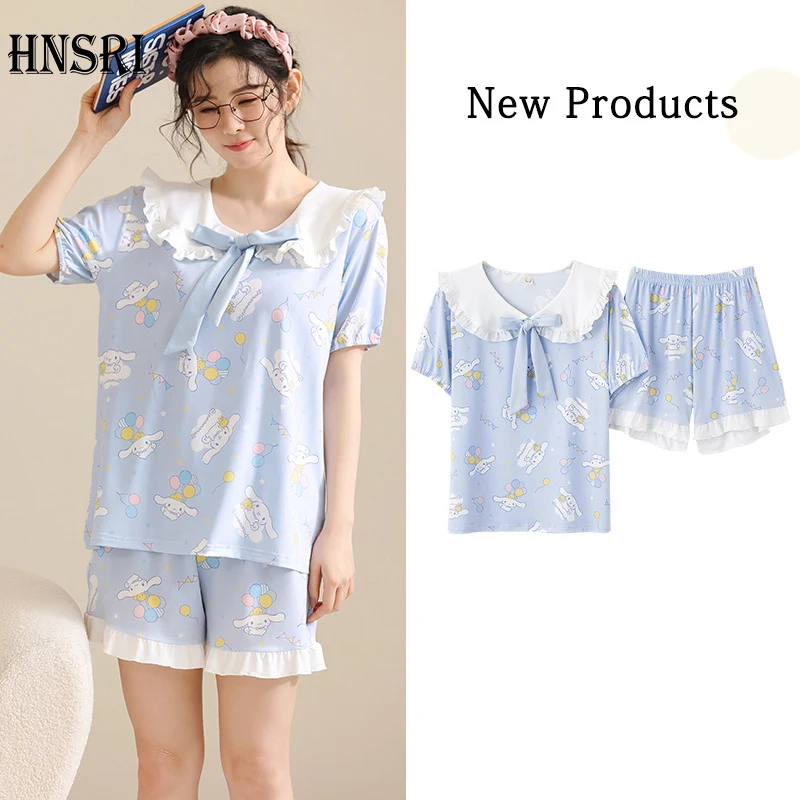 

Women's Summer Suit Two-piece Pajamas Nightwears For Ladies Plus Size Clothes Sleepwear Sleeping Clothes