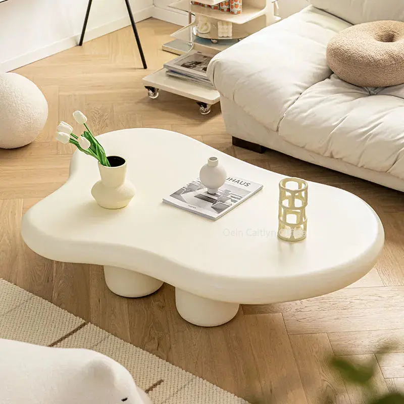 

Nordic Salon Cloud Coffee Table Design Irregular Center Living Room Night Tables Cream Style Mesa Centro Home Furniture XY50DC