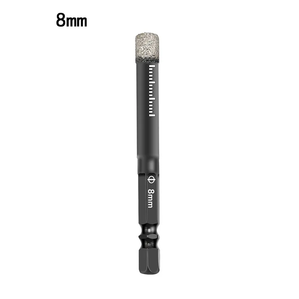 

6/8/10/12mm Hole Saw Black Vaccum Brazed Diamond Dry Drilling Without Water