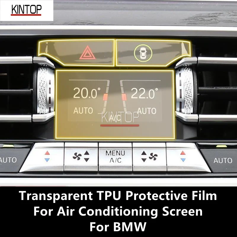 

For BMW Air Conditioning Screen Transparent TPU Protective Film Anti-scratch Repair Film Accessories Refit