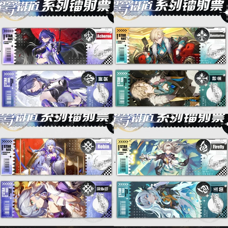 Honkai: Звездный планка билет Светлячок стоящая живопись HD лазерная бумага