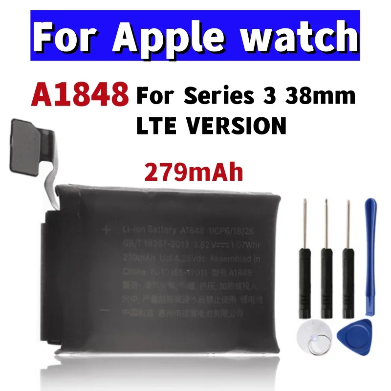 Фото Сменная батарея для умных часов A1847 A1875 A1848 A1850 для Apple Watch Series 3 GPS LTE 38 мм 42 мм с инструментами №3