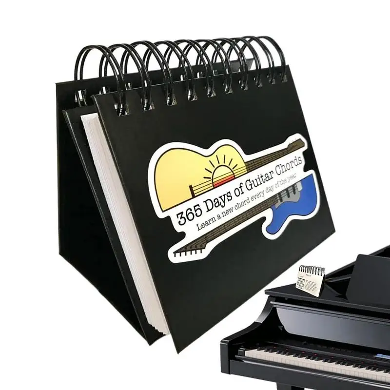 

Креативный Настольный бумажный календарь 2023, аккорды для гитары, календарь, ежедневник, настольный планировщик, ежемесячный органайзер для расписания, стол