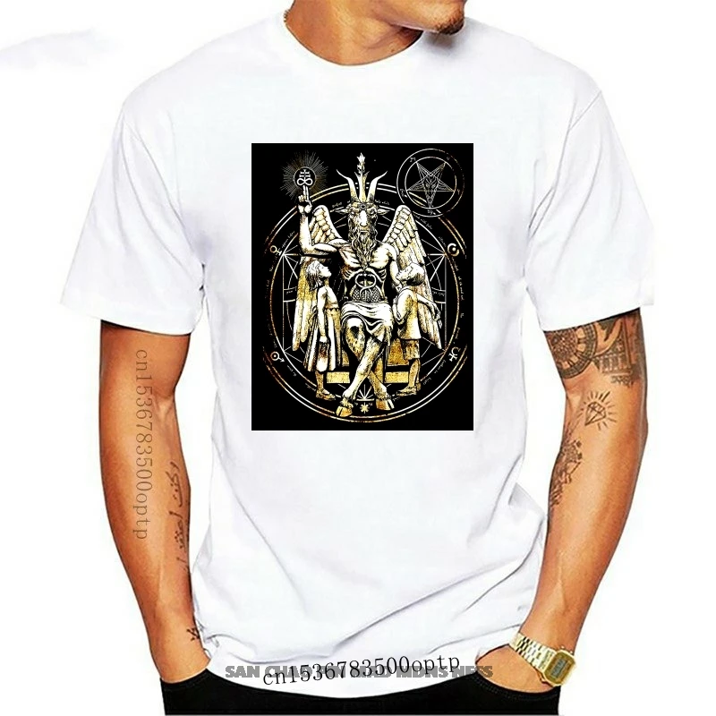 

Мужская хлопковая Повседневная футболка Baphomet satolic