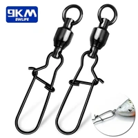 fishing snap swivels duo lock ball bearing swivel snap stainless steel fishing accessories fast snap clip fishing lure connector
