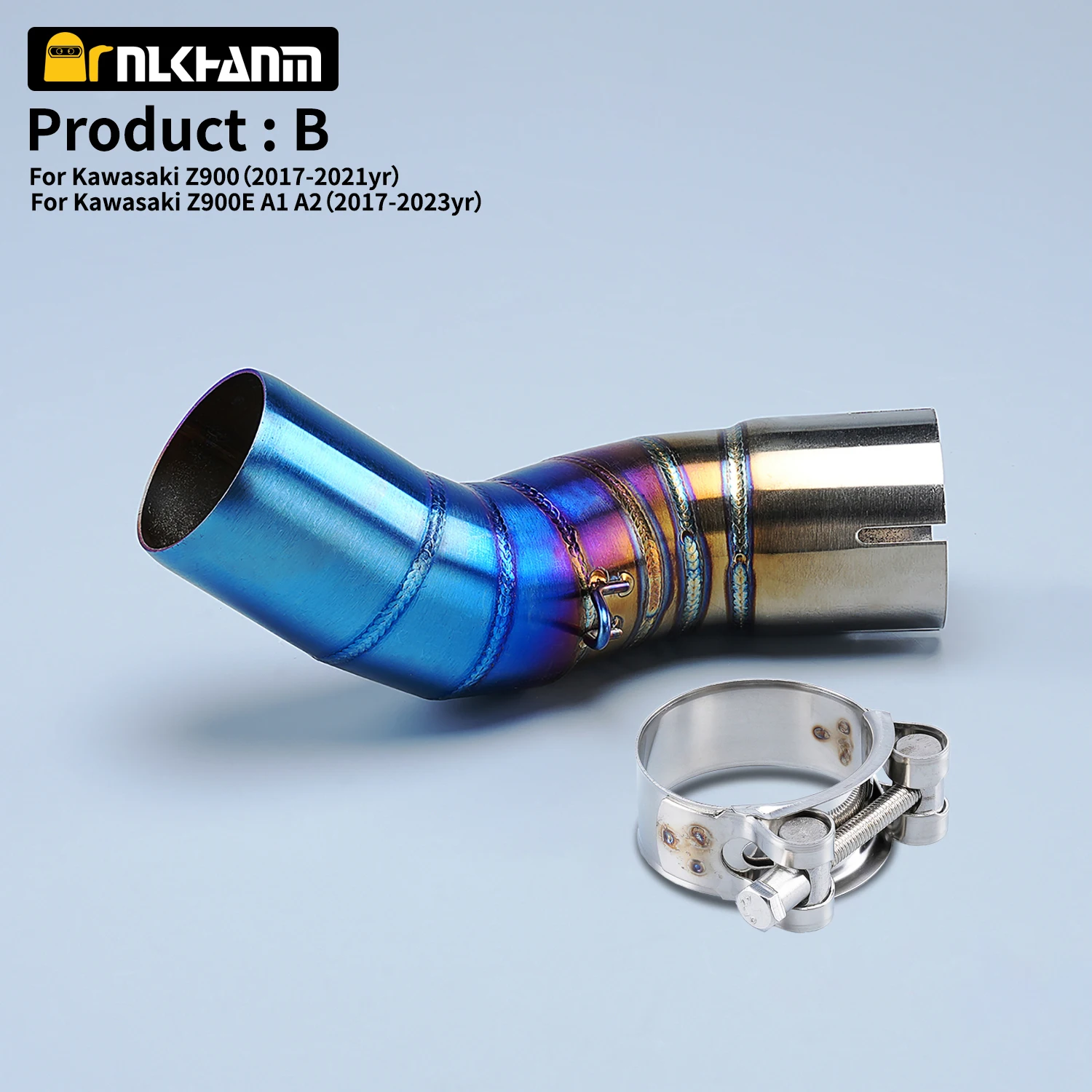 

Выхлопная система для мотоциклов KWSK Z900 A2 Z900e 2017-2023: Модифицированная средняя соединительная труба и глушитель из нержавеющей стали