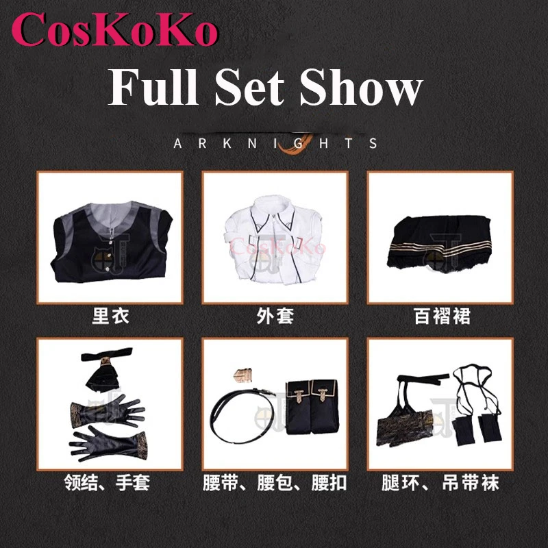 CosKoKo Arturia Giallo/Virtuosa Косплей Игра Arknights Костюм Прекрасная Милая Униформа Женская