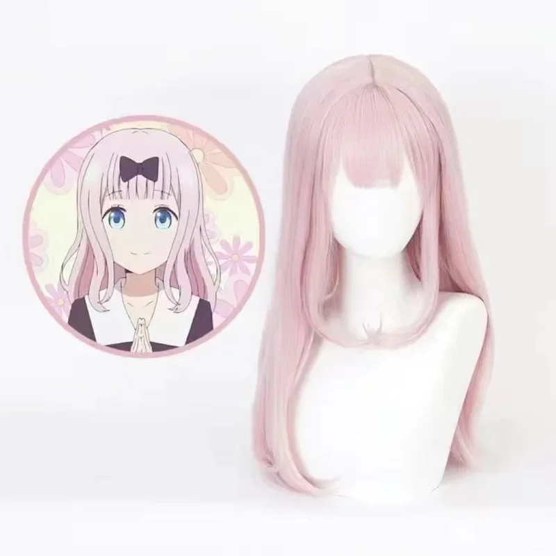 Аниме Shinomiya Kaguya Fujiwara Chika Косплей Костюм Парик Платье Школьная форма Головной убор