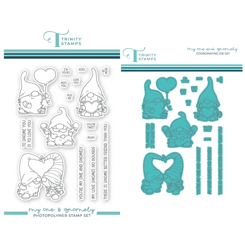 Новинка 2024 металлические штампы My One and Gnomely на День святого Валентина набор