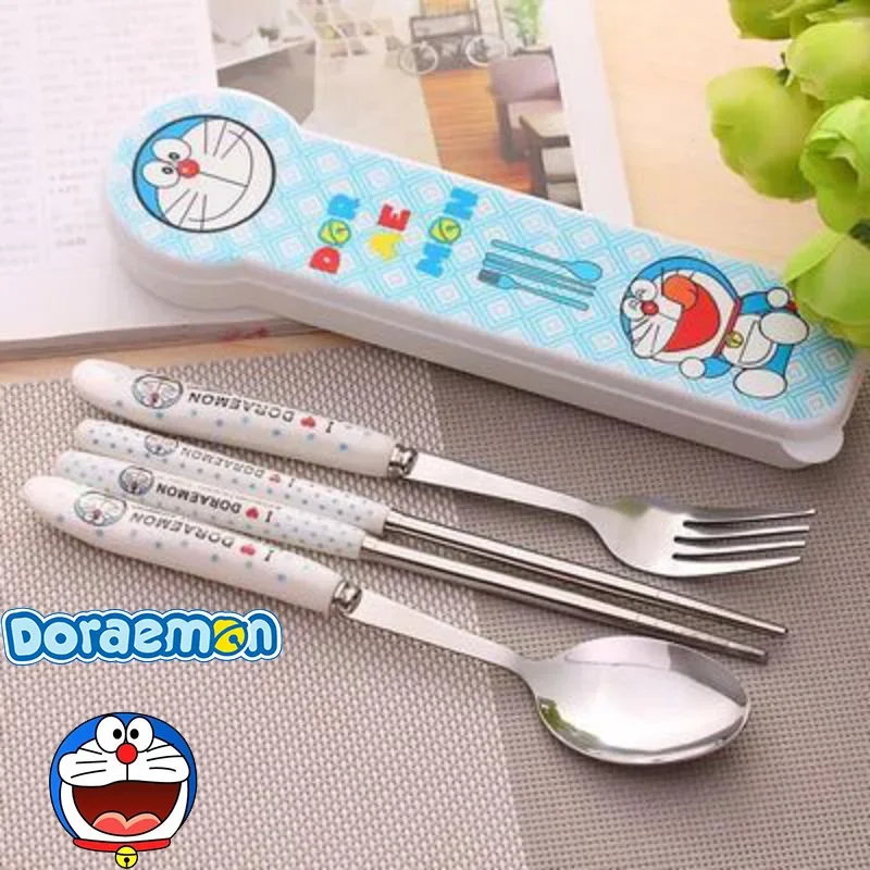 Новинка детская посуда Doraemon милые детские палочки набор ложек Мультяшные