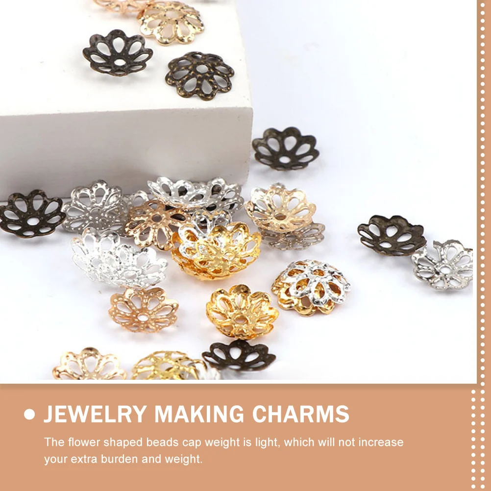 600 шт. бусины с пятью лепестками для браслетов ювелирных изделий прочные шапочки