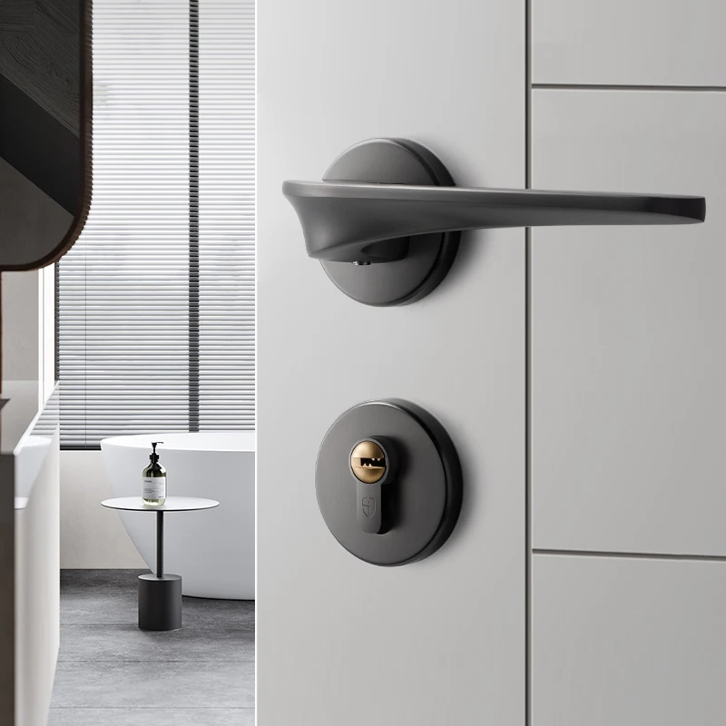 

Дверная ручка SORWDUERM с ключом, внутренняя конфиденциальность, дверные рычаги, замок для спальни и ванной, цинковый сплав