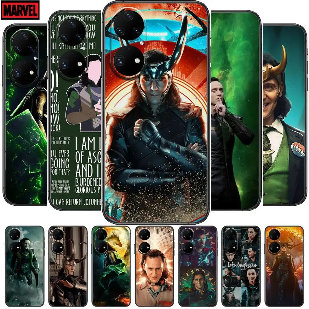 

handsome loki Phone Case For Huawei p50 P40 p30 P20 10 9 8 Lite E Pro Plus Black Etui Coque Painting Hoesjes comic fas
