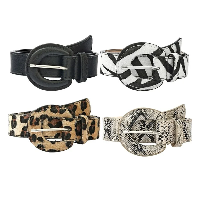 Dress Belt for Women Fashion Snake Pattern Leopard Print Belt For Women