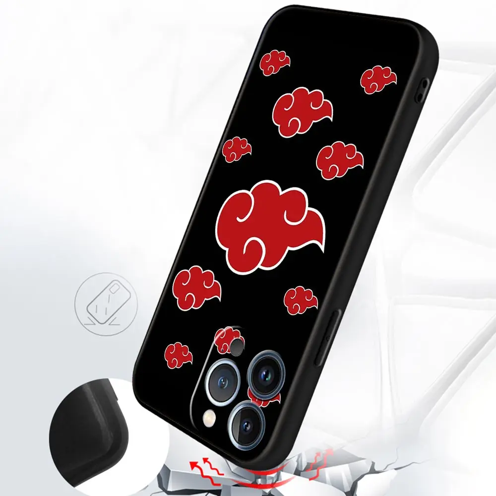 anime naruto itachi black case for apple iphone 11 7 13 pro max 12 xr x 6 12 mini 5 6 plus se phone cover shell hot original bag free global shipping