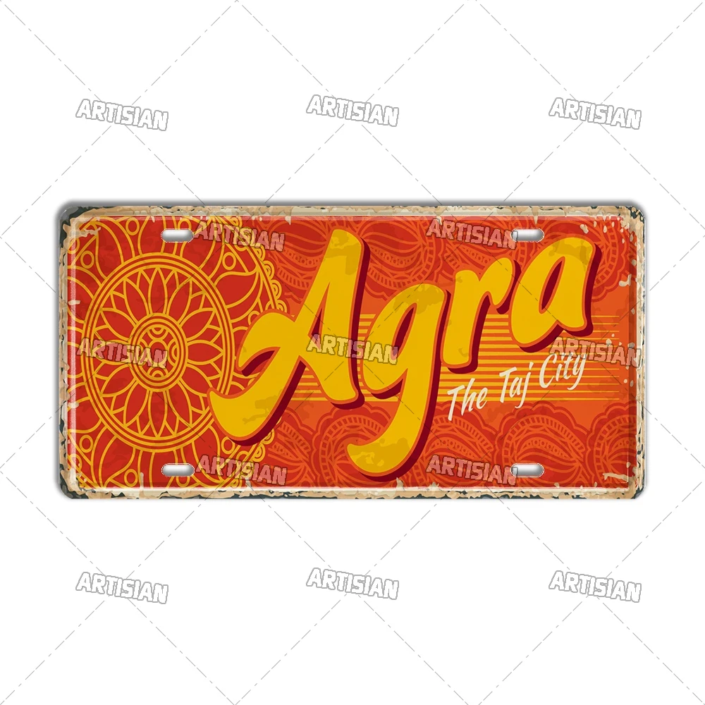 

Металлическая табличка с номером штата Индия