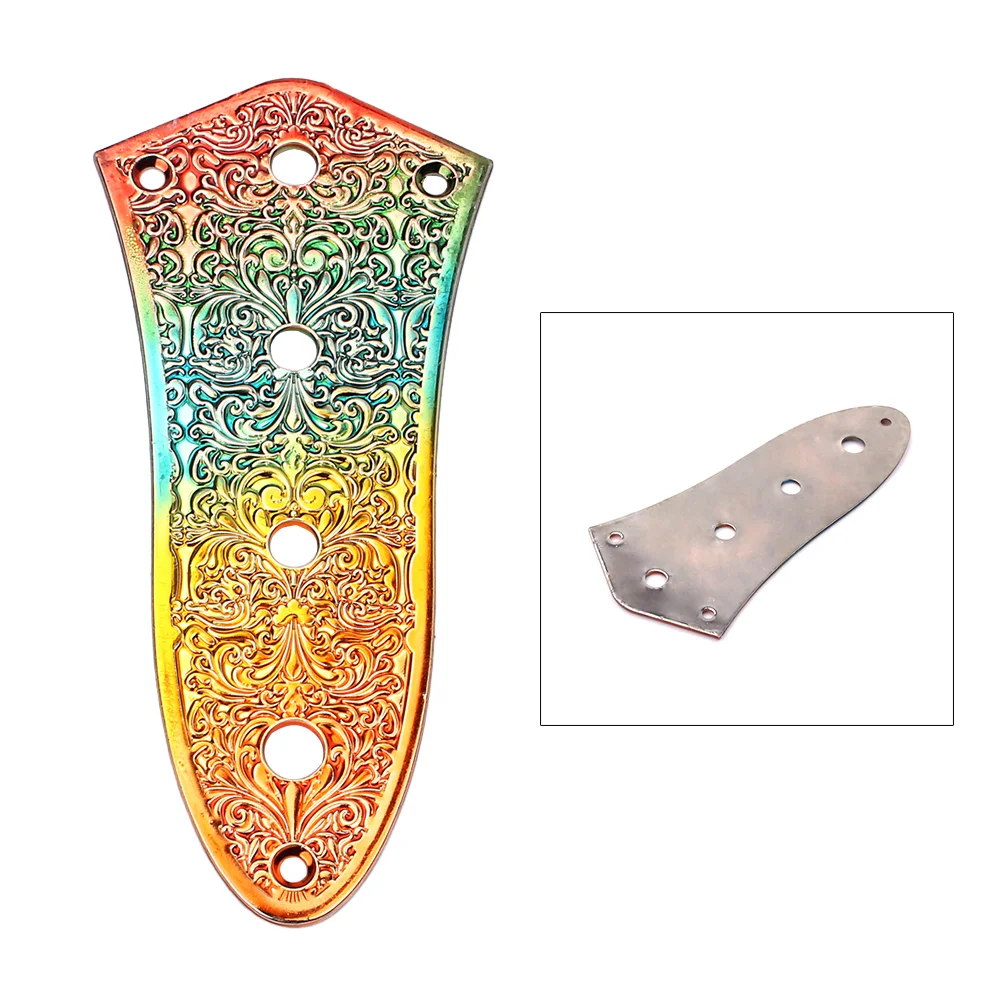 

GE101D 4 Hole Jazz Bass Control Plate Zinc Alloy for Jazz Bass Guitar (Rainbow)